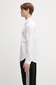 Maison Kitsuné cotton shirt Handwriting QM00420WC0026 white SS26