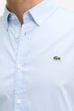 Lacoste koszula męska bawełniana CH2433 niebieski