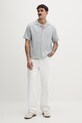 Guess Jeans koszula męska z dodatkiem lnu M6GHB6.WO551 niebieski SS26