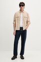 Guess Jeans koszula safari męska bawełniana M6GH60.WN861 beżowy SS26