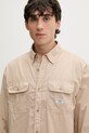Guess Jeans koszula safari męska bawełniana beżowy M6GH60.WN861