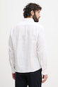 Ρούχα BOSS πουκάμισο Ανδρικό λινό LIAM 50556077 λευκό
