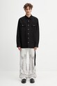 Rick Owens DRKSHDW Jumbo koszula męska bawełniana DU01F4297.CR czarny