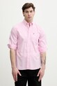 Tommy Hilfiger košeľa pánska s bavlnou ružová MW0MW42287