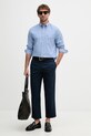 Tommy Hilfiger košeľa pánska s bavlnou MW0MW42287 modrá SS26