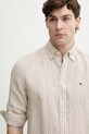 Tommy Hilfiger cămașă pentru bărbați, din in bej MW0MW42400