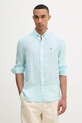 Tommy Hilfiger srajca moška lanena turkizna MW0MW42400