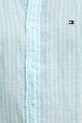 Tommy Hilfiger srajca moška lanena MW0MW42400 turkizna