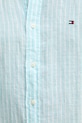 Tommy Hilfiger srajca moška lanena MW0MW42400 turkizna