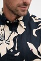 Tommy Hilfiger košeľa pánska s ľanom MW0MW42447 tmavomodrá