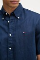 Tommy Hilfiger košile pánská se lnem MW0MW42450 námořnická modř