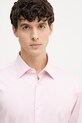 BOSS πουκάμισο ανδρικό βαμβακερό με ελαστάνη JOE ροζ 50560583
