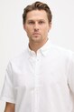 BOSS риза мъжка от памук LIAM бял 50560404