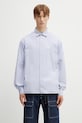 Filling Pieces Pinstripe koszula bawełniana męska niebieski 412621501293.294
