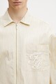 Filling Pieces Zip Shirt koszula bawełniana męska żółty 412621501294.296