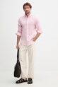 Tommy Hilfiger košile pánská lněná MW0MW41530 růžová SS26