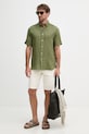 Tommy Hilfiger košile pánská lněná MW0MW41531 zelená SS26