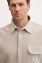 HUGO Blue koszula męska z bawełną Ebaffino beżowy 50557091