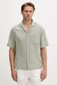 HUGO košeľa pánska ľanová Exolino zelená 50561715