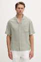 HUGO košeľa pánska ľanová Exolino zelená 50561715