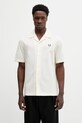 Fred Perry koszula bawełniana bawełna beżowy M1745