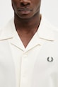 Fred Perry koszula bawełniana beżowy M1745