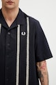 Fred Perry koszula bawełniana męska granatowy M2430