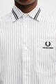Fred Perry x Kris Van Assche koszula bawełniana męska biały SM2111
