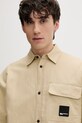Karl Lagerfeld Jeans košulja za muškarce s lanom bež B2M16019