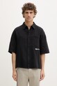 Karl Lagerfeld Jeans koszula męska bawełniana czarny B2M16012