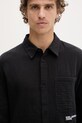 Karl Lagerfeld Jeans koszula męska bawełniana czarny B2M16012