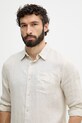 Guess Πουκάμισο ανδρικό λινό μπεζ M6GH59.W1827