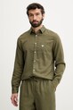 Guess koszula męska lniana zielony F6GH06.WG3L0