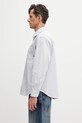 by Parra Horizonticaled koszula bawełniana męska 55225.Blue niebieski SS26