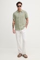 Michael Kors koszula męska lniana CF5407U4YT zielony SS26