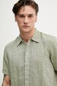 Michael Kors koszula męska lniana zielony CF5407U4YT