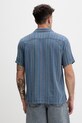 Odzież Hurley koszula męska z dodatkiem lnu HSP25MMVS02417 turkusowy
