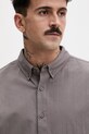 Hurley koszula męska bawełniana szary MWVEU00005