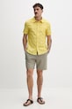 Hurley pánska košeľa s bavlnou MWVEUPP001 žltá SS26