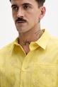 Hurley pánska košeľa s bavlnou žltá MWVEUPP001