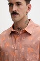 Hurley koszula męska z bawełny pomarańczowy MWVEUPP001