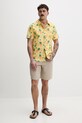 Hurley koszula męska z bawełną MWVEUPP016 żółty SS26