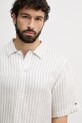 Tommy Hilfiger Πουκάμισο ανδρικό με λινό λευκό MW0MW42700