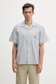 Carhartt WIP S/S Leavel Shirt koszula z bawełny męska niebieski I036203.3K5XX