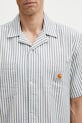 Carhartt WIP S/S Leavel Shirt koszula z bawełny męska niebieski I036203.3K5XX