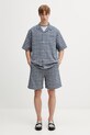 Carhartt WIP S/S Kander Shirt košile bavlněná pánská I036194.3JQXX modrá