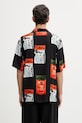 Odzież Carhartt WIP S/S Sean Hamilton Shirt koszula z wiskozy męska I036290.3QQXX czarny