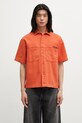 No Problemo Mini Problemo Denim koszula bawełniana męska pomarańczowy NP4011405