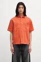 No Problemo Mini Problemo Denim koszula bawełniana męska pomarańczowy NP4011405