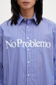 No Problemo Ls Poplin koszula męska bawełniana niebieski NP4010205